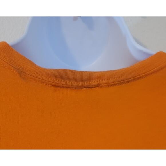 Rinky Orange Let's Go Ducks Anaheim Hockey Women's Shirt Large Short Sleeve - Picture 4 of 6